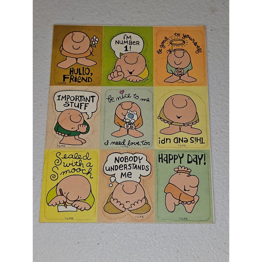 1‎ Sheet Vintage American Greetings Ziggy Stickers